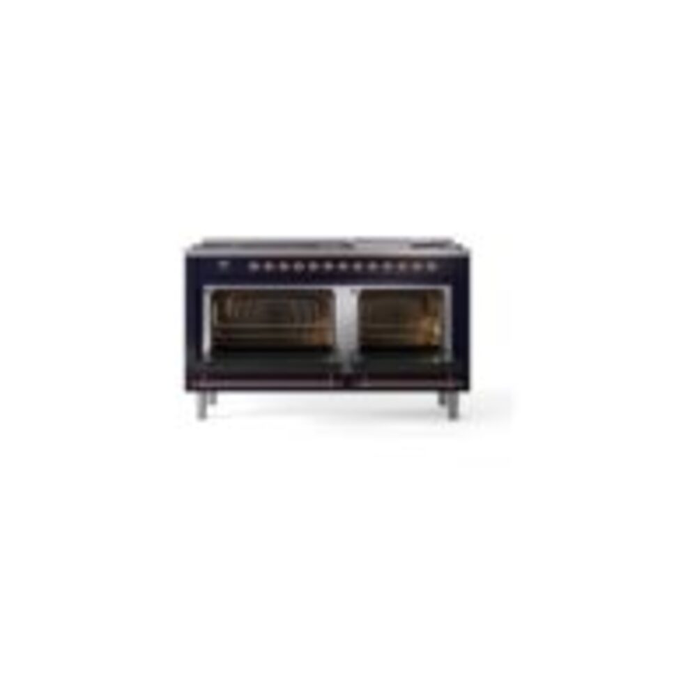 ILVE UP60FNMPMBPLP Nostalgie II 60" Dual Fuel Range, oven doors opened