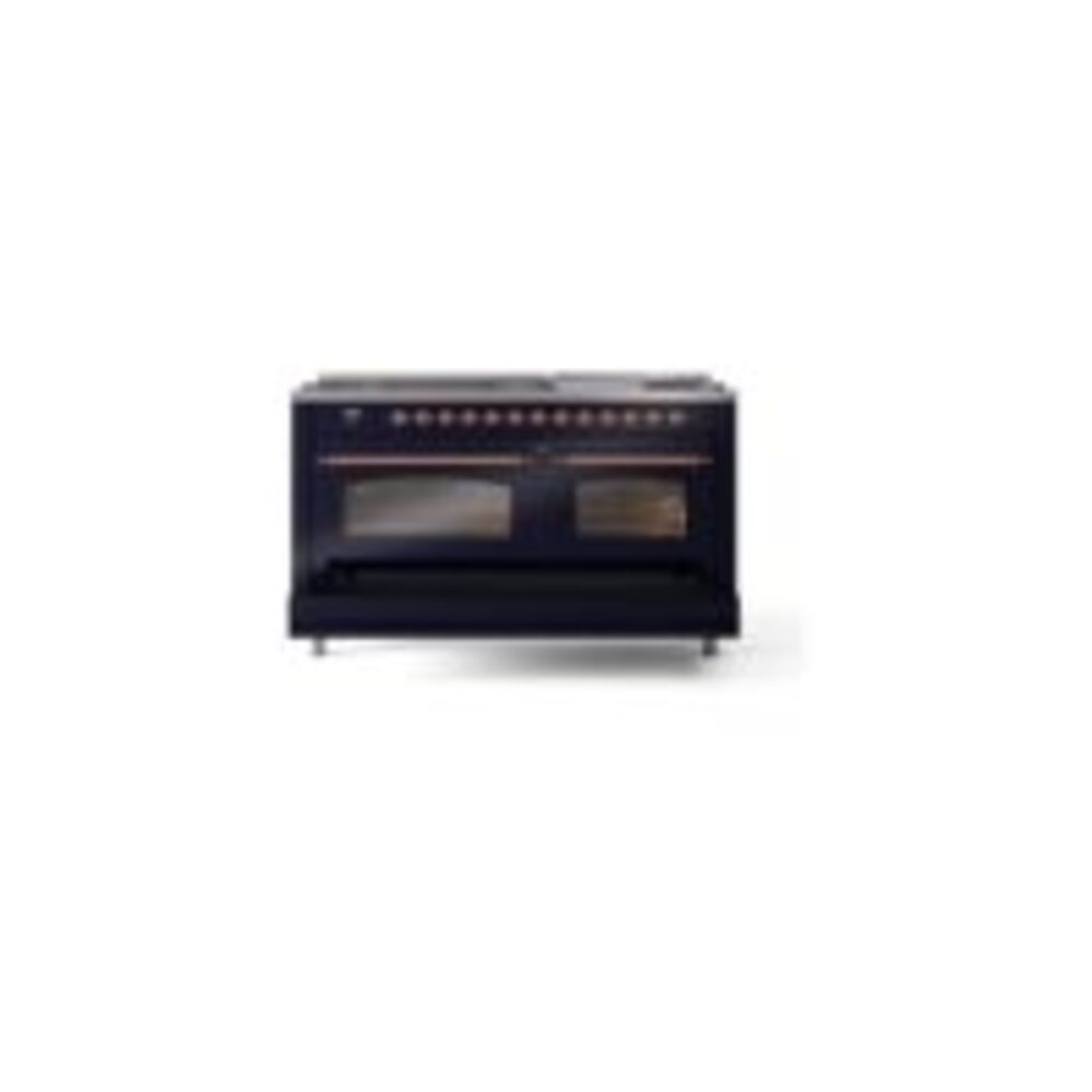 ILVE UP60FNMPMBPLP Nostalgie II 60" Dual Fuel Range, drawer opened