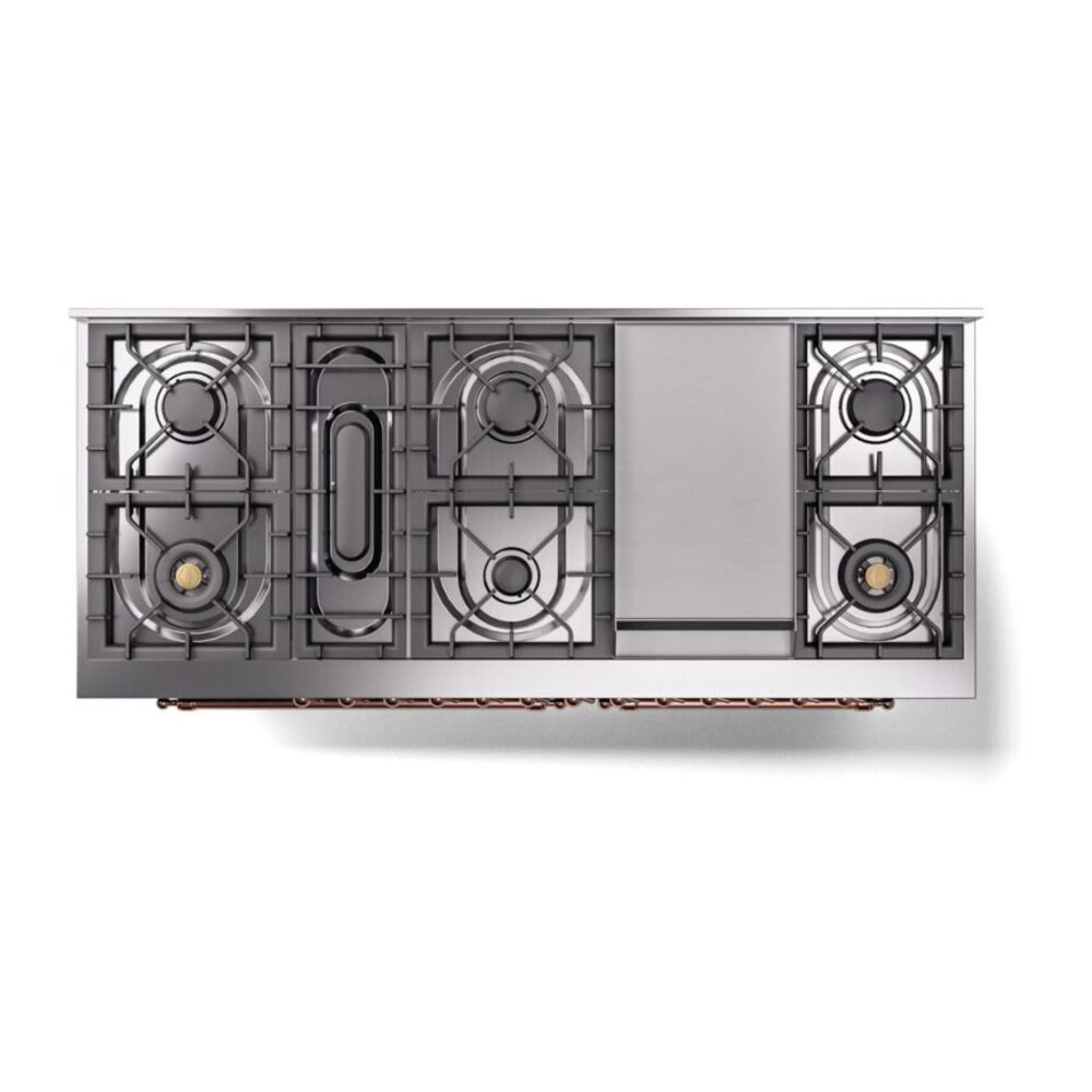 ILVE UP60FNMPMBPLP Nostalgie II 60" Dual Fuel Range, top view