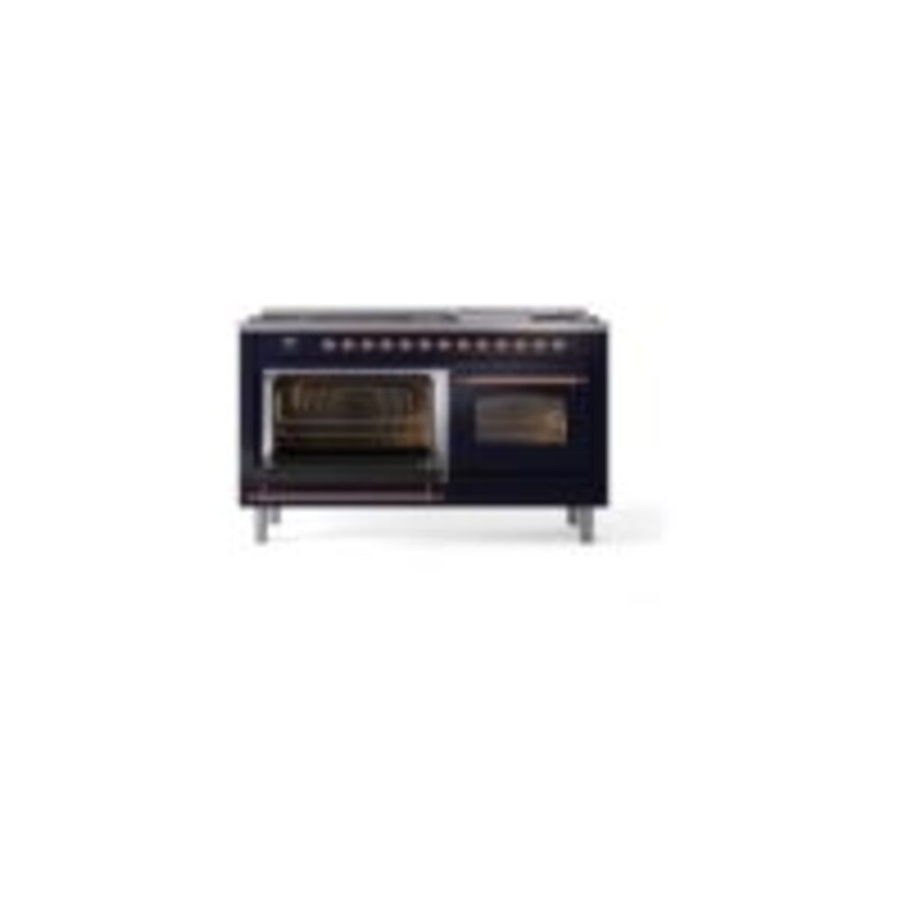 ILVE UP60FNMPMBP Nostalgie II 60" Dual Fuel Range, main oven door opened