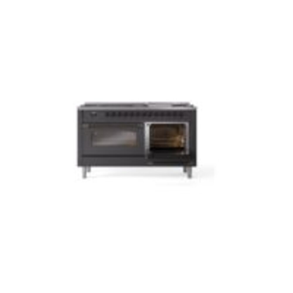 ILVE UP60FNMPMGBLP Nostalgie II 60" Dual Fuel Range, side oven door opened