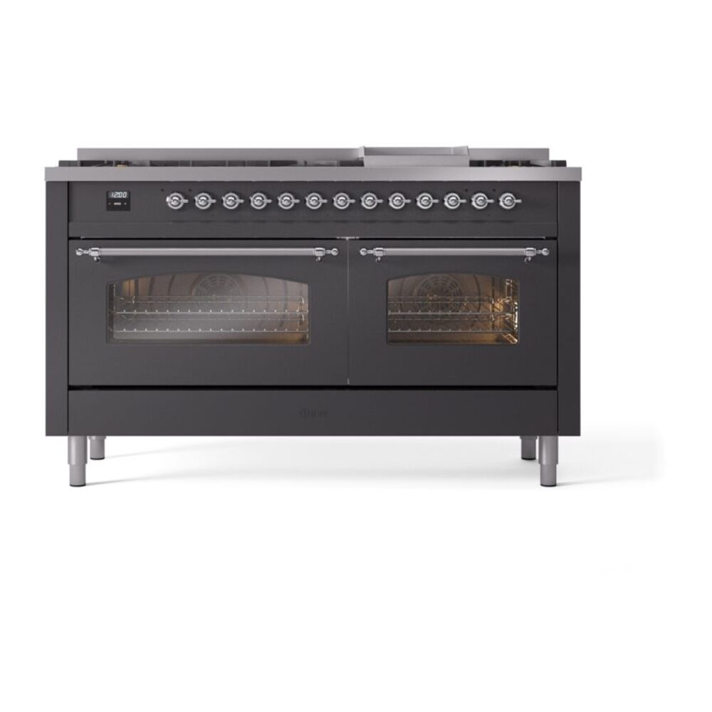 ILVE UP60FNMPMGCLP Nostalgie II 60" Dual Fuel Range, front view