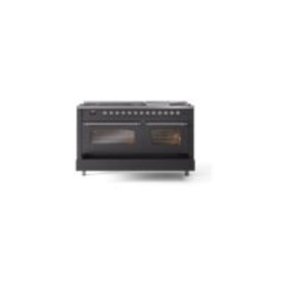 ILVE UP60FNMPMGCLP Nostalgie II 60" Dual Fuel Range, drawer opened