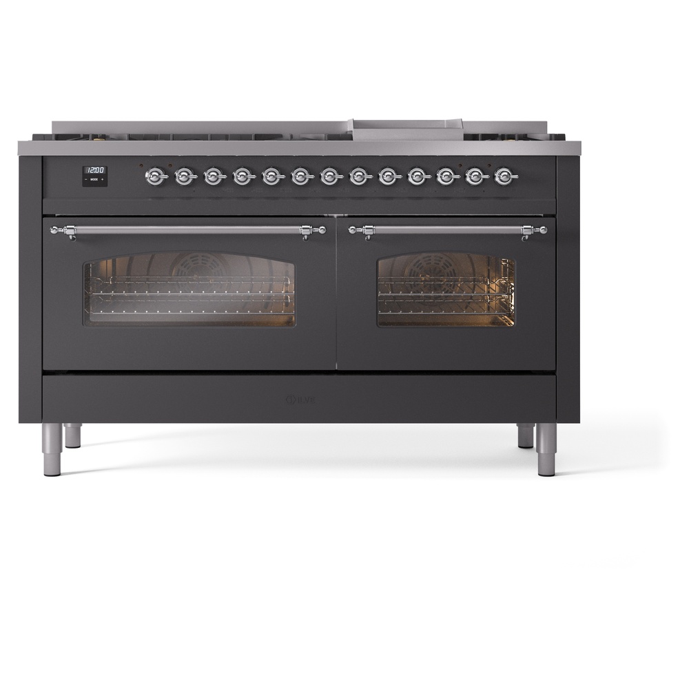 ILVE UP60FNMPMGC Nostalgie II 60" Dual Fuel Range, front view