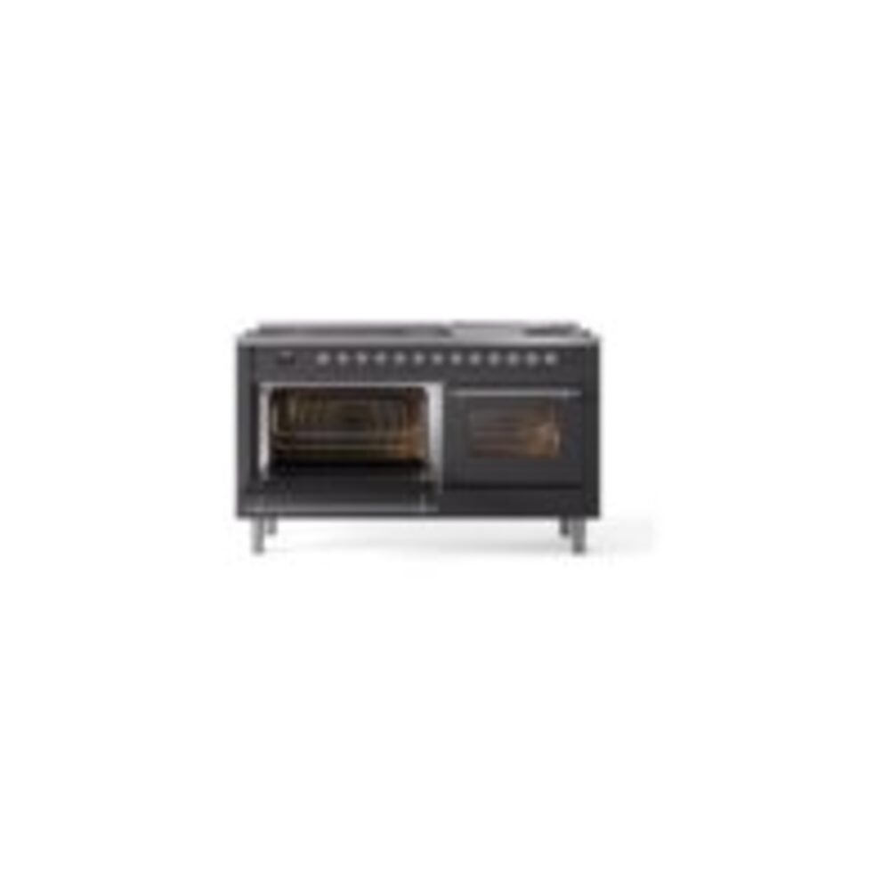 ILVE UP60FNMPMGC Nostalgie II 60" Dual Fuel Range, main oven door opened