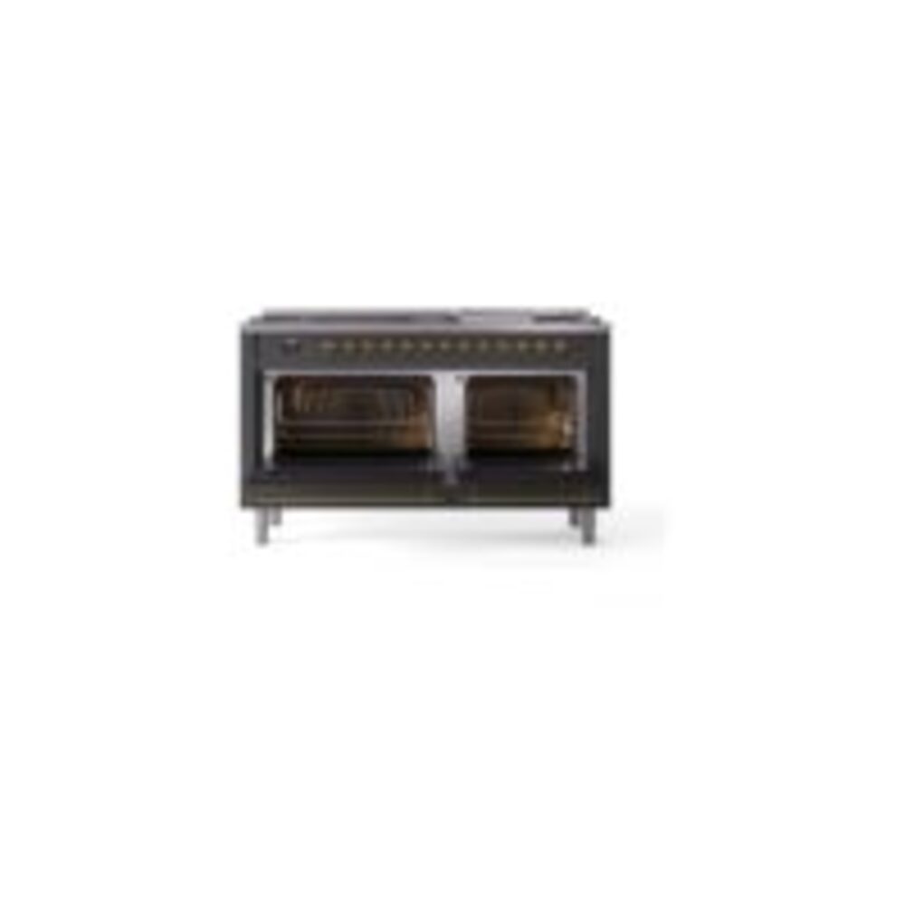 ILVE UP60FNMPMGGLP Nostalgie II 60" Dual Fuel Range, oven doors opened
