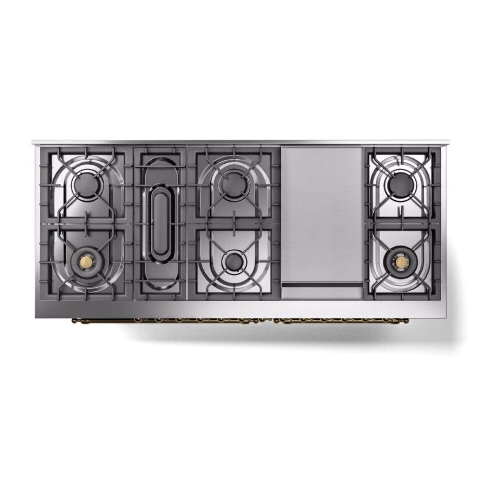 ILVE UP60FNMPMGGLP Nostalgie II 60" Dual Fuel Range, top view