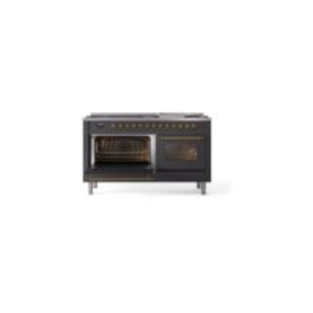 ILVE UP60FNMPMGG Nostalgie II 60" Dual Fuel Range, main oven door opened