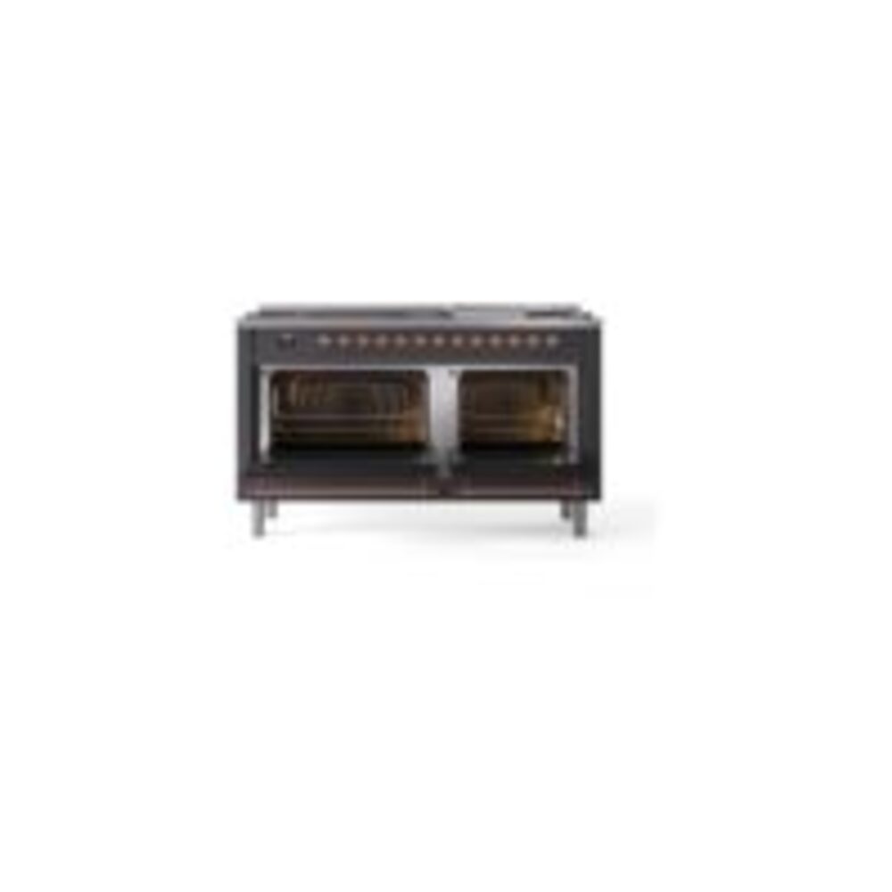 ILVE UP60FNMPMGPLP Nostalgie II 60" Dual Fuel Range, oven doors opened