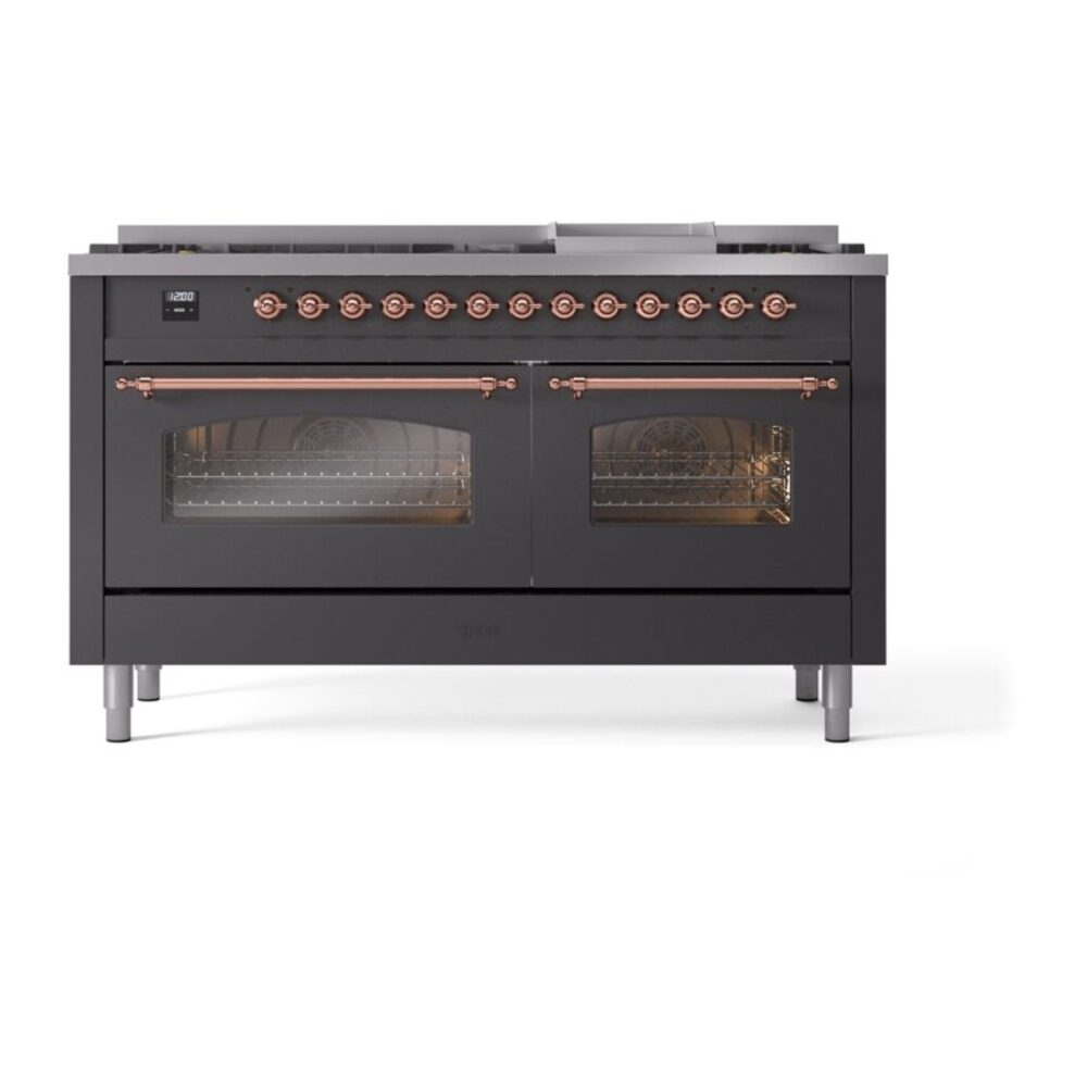ILVE UP60FNMPMGP Nostalgie II 60" Dual Fuel Range, front view