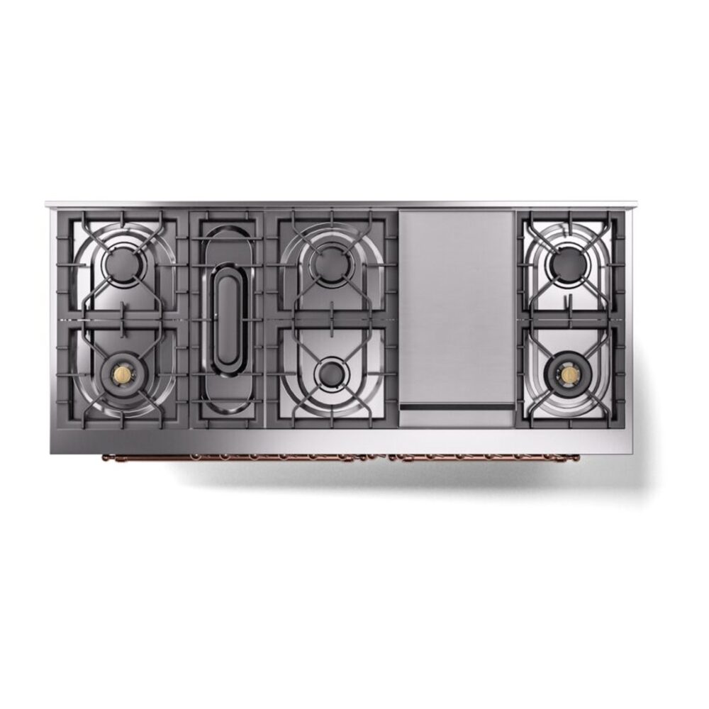 ILVE UP60FNMPMGP Nostalgie II 60" Dual Fuel Range, top view