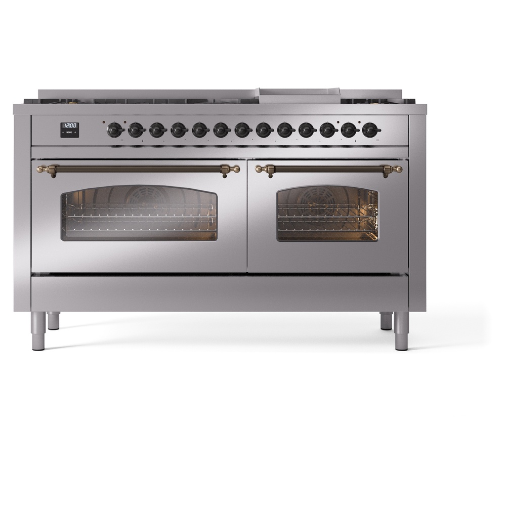 ILVE UP60FNMPSSB Nostalgie II 60" Dual Fuel Range, front view