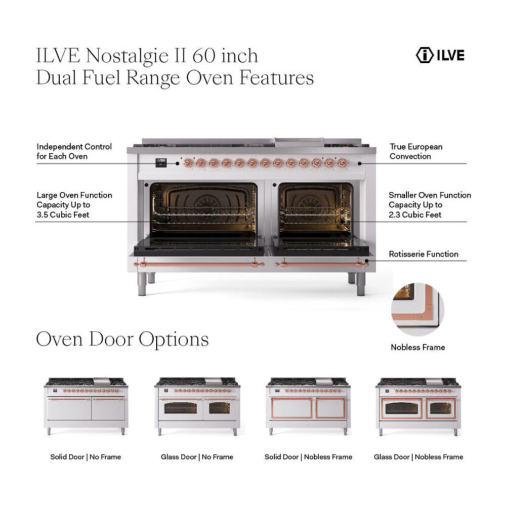 ILVE UP60F Nostalgie II 60 inch Dual Fuel Range