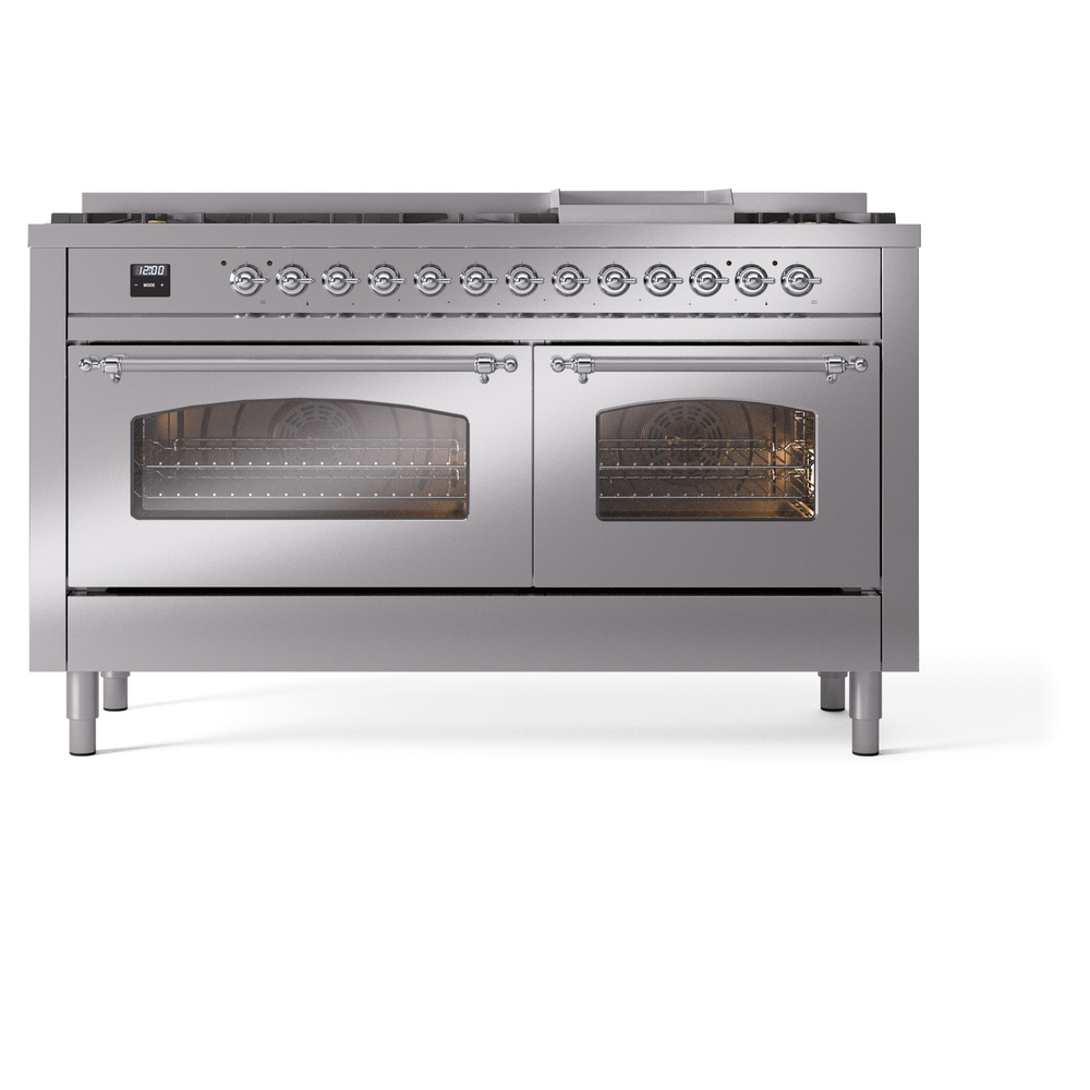 ILVE UP60FNMPSSCLP Nostalgie II 60" Dual Fuel Range, front view