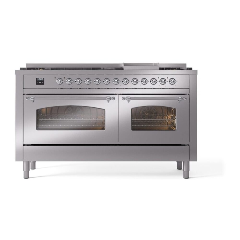 ILVE UP60FNMPSSC Nostalgie II 60" Dual Fuel Range, front view