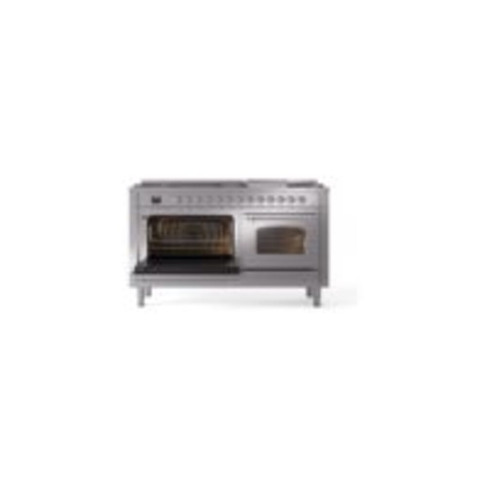 ILVE UP60FNMPSSC Nostalgie II 60" Dual Fuel Range, main oven door opened