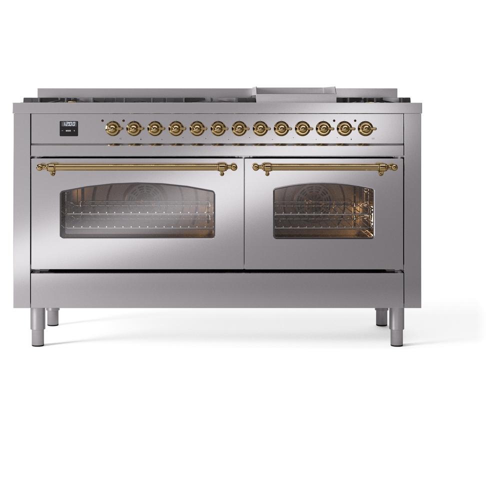 ILVE UP60FNMPSSGLP Nostalgie II 60" Dual Fuel Range, front view