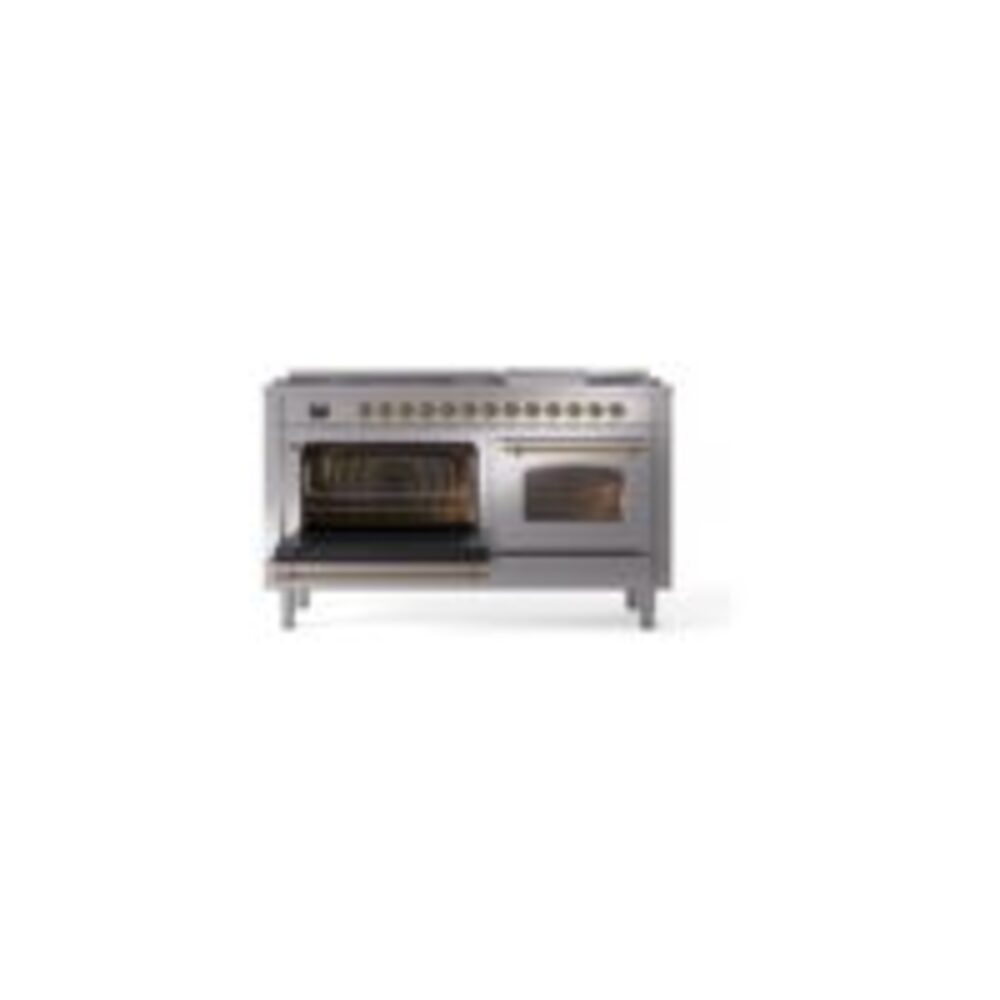 ILVE UP60FNMPSSGLP Nostalgie II 60" Dual Fuel Range, main oven door opened