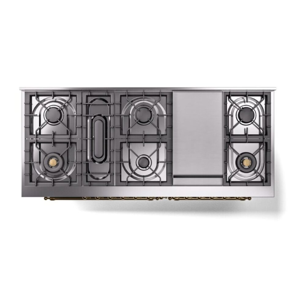 ILVE UP60FNMPSSGLP Nostalgie II 60" Dual Fuel Range, top view