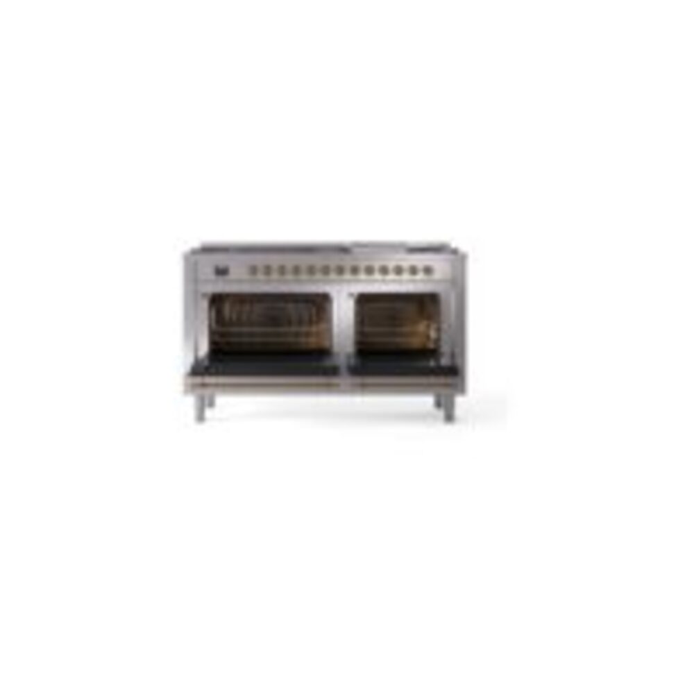 ILVE UP60FNMPSSG Nostalgie II 60" Dual Fuel Range, oven doors opened