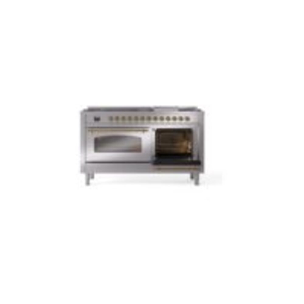ILVE UP60FNMPSSG Nostalgie II 60" Dual Fuel Range, side oven door opened