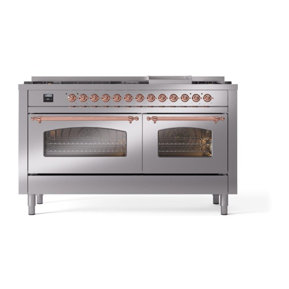 ILVE UP60FNMPSSPLP Nostalgie II 60" Dual Fuel Range, front view