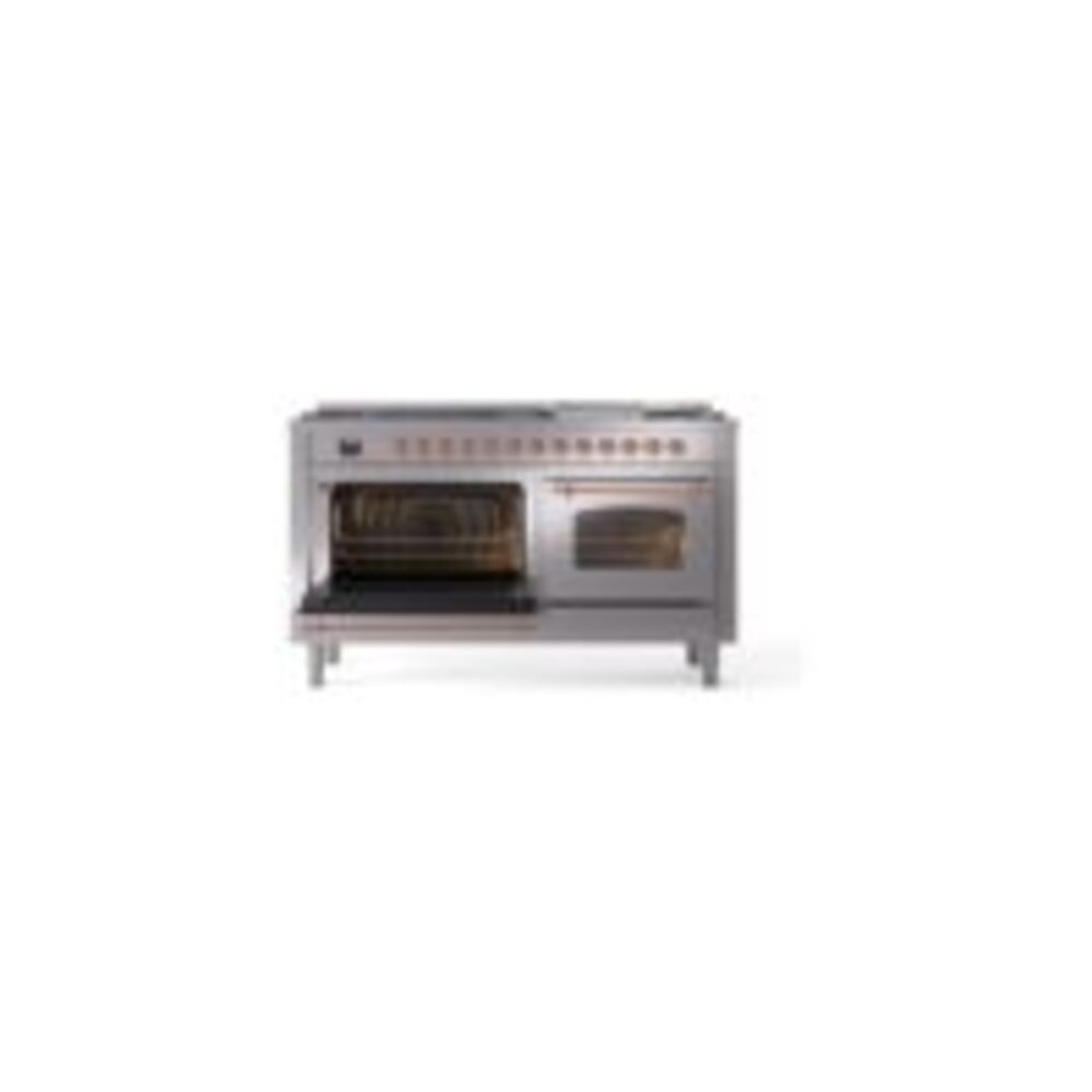 ILVE UP60FNMPSSP Nostalgie II 60" Dual Fuel Range, main oven door opened