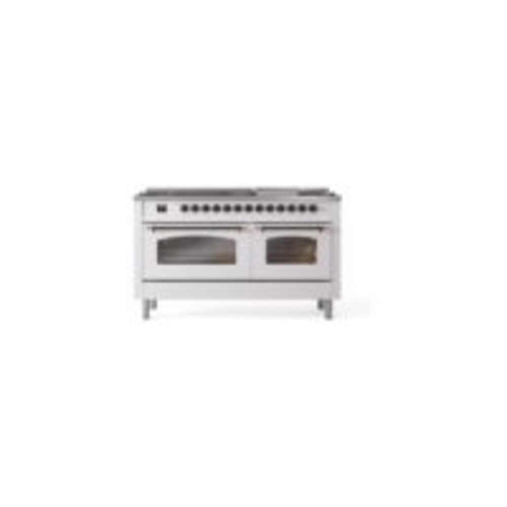 ILVE UP60FNMPWHBLP Nostalgie II 60" Dual Fuel Range, front view