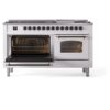 ILVE UP60FNMPWHB Nostalgie II 60" Dual Fuel Range, main oven door opened