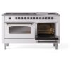 ILVE UP60FNMPWHB Nostalgie II 60" Dual Fuel Range, side oven door opened
