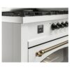 ILVE UP60FNMPWHB Nostalgie II 60" Dual Fuel Range, details