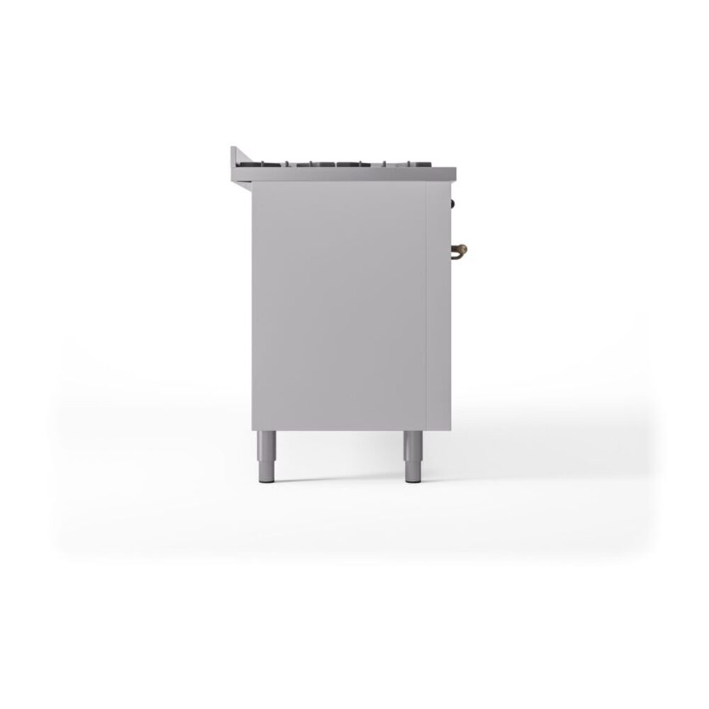 ILVE UP60FNMPWHB Nostalgie II 60" Dual Fuel Range, left side view