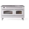 ILVE UP60FNMPWHCLP Nostalgie II 60" Dual Fuel Range, front view