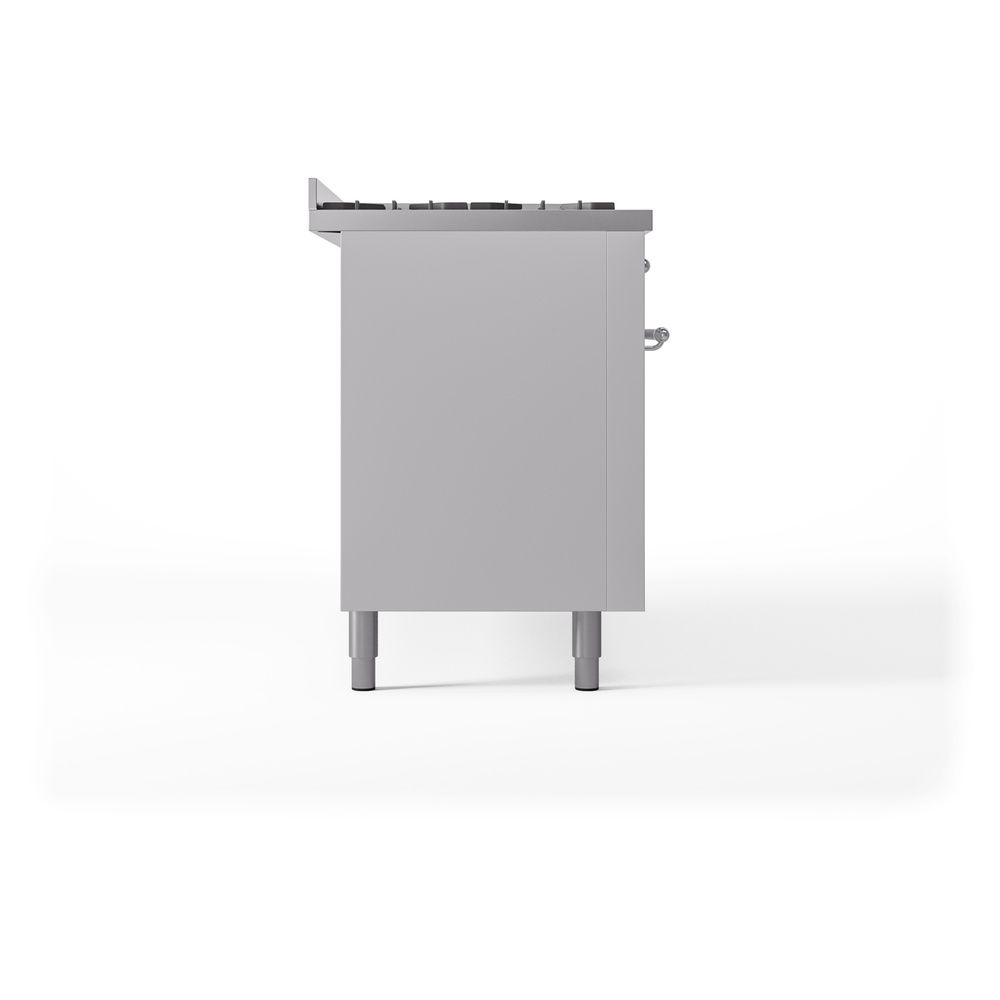 ILVE UP60FNMPWHCLP Nostalgie II 60" Dual Fuel Range, left side view