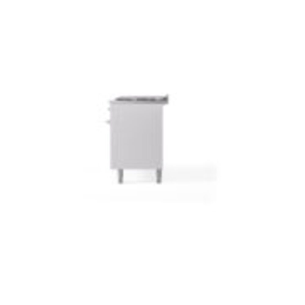 ILVE UP60FNMPWHCLP Nostalgie II 60" Dual Fuel Range, right side view