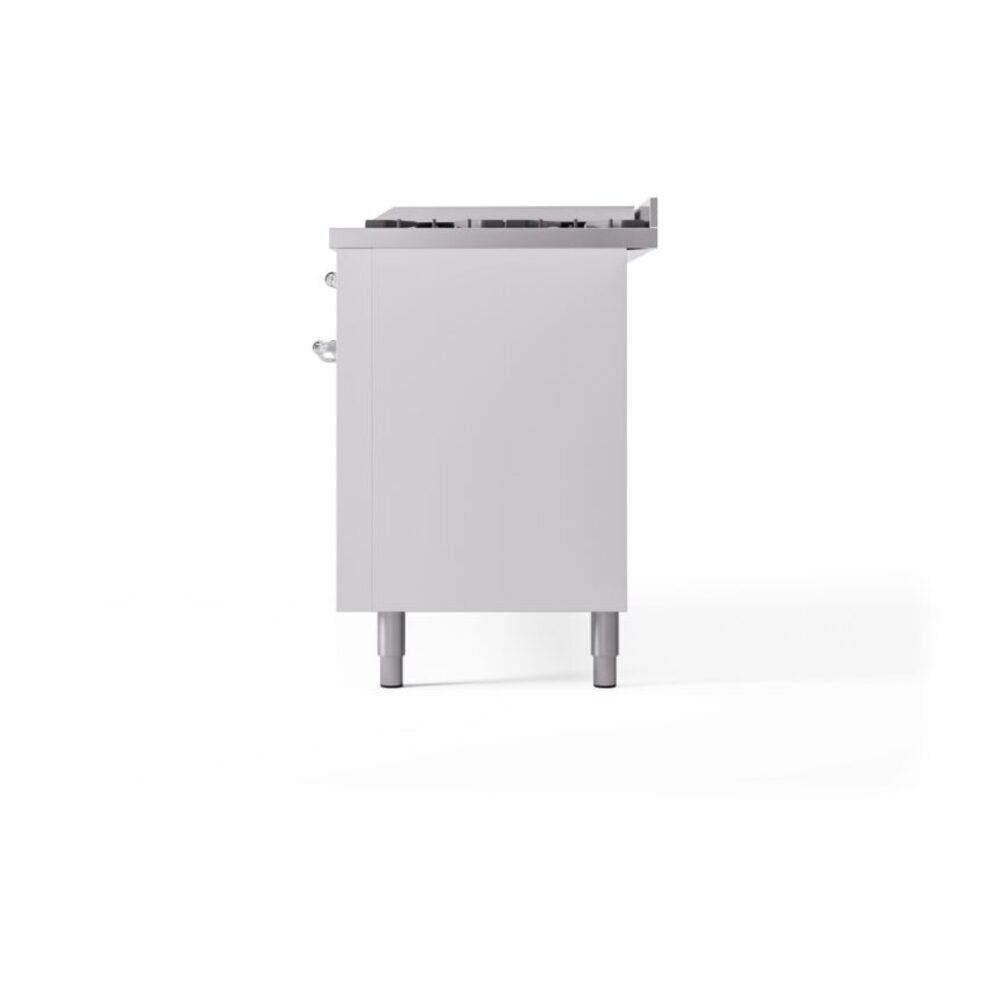 ILVE UP60FNMPWHCLP Nostalgie II 60" Dual Fuel Range, right side view