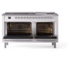ILVE UP60FNMPWHC Nostalgie II 60" Dual Fuel Range, oven doors opened