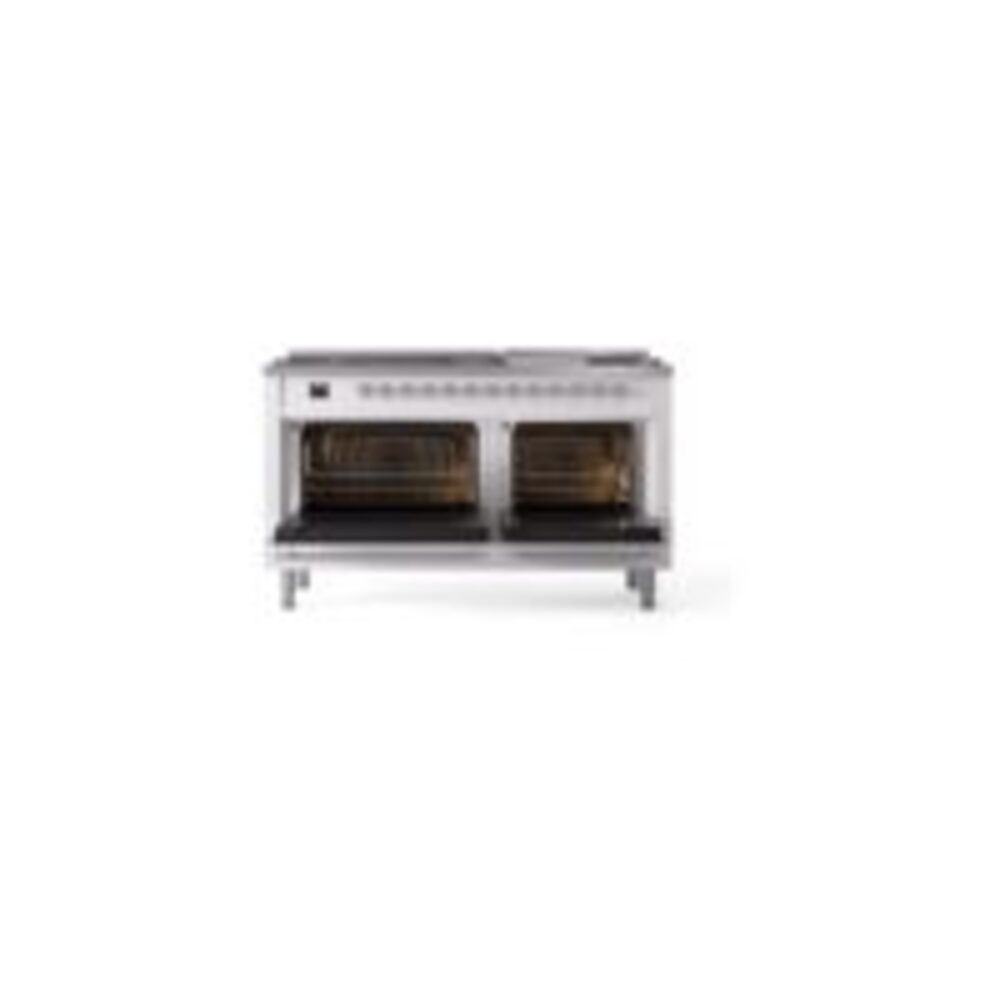 ILVE UP60FNMPWHC Nostalgie II 60" Dual Fuel Range, oven doors opened