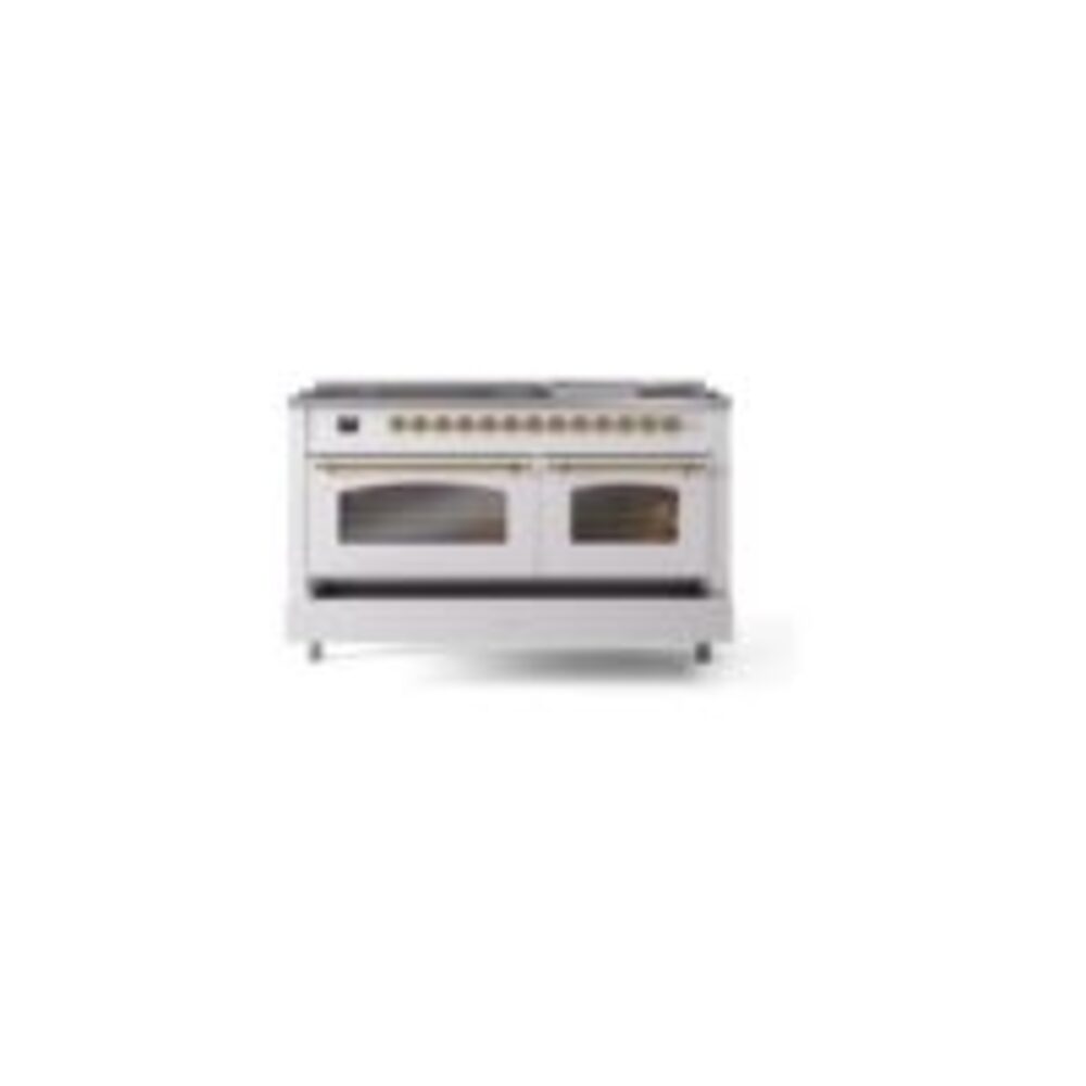 ILVE UP60FNMPWHGLP Nostalgie II 60" Dual Fuel Range, drawer opened