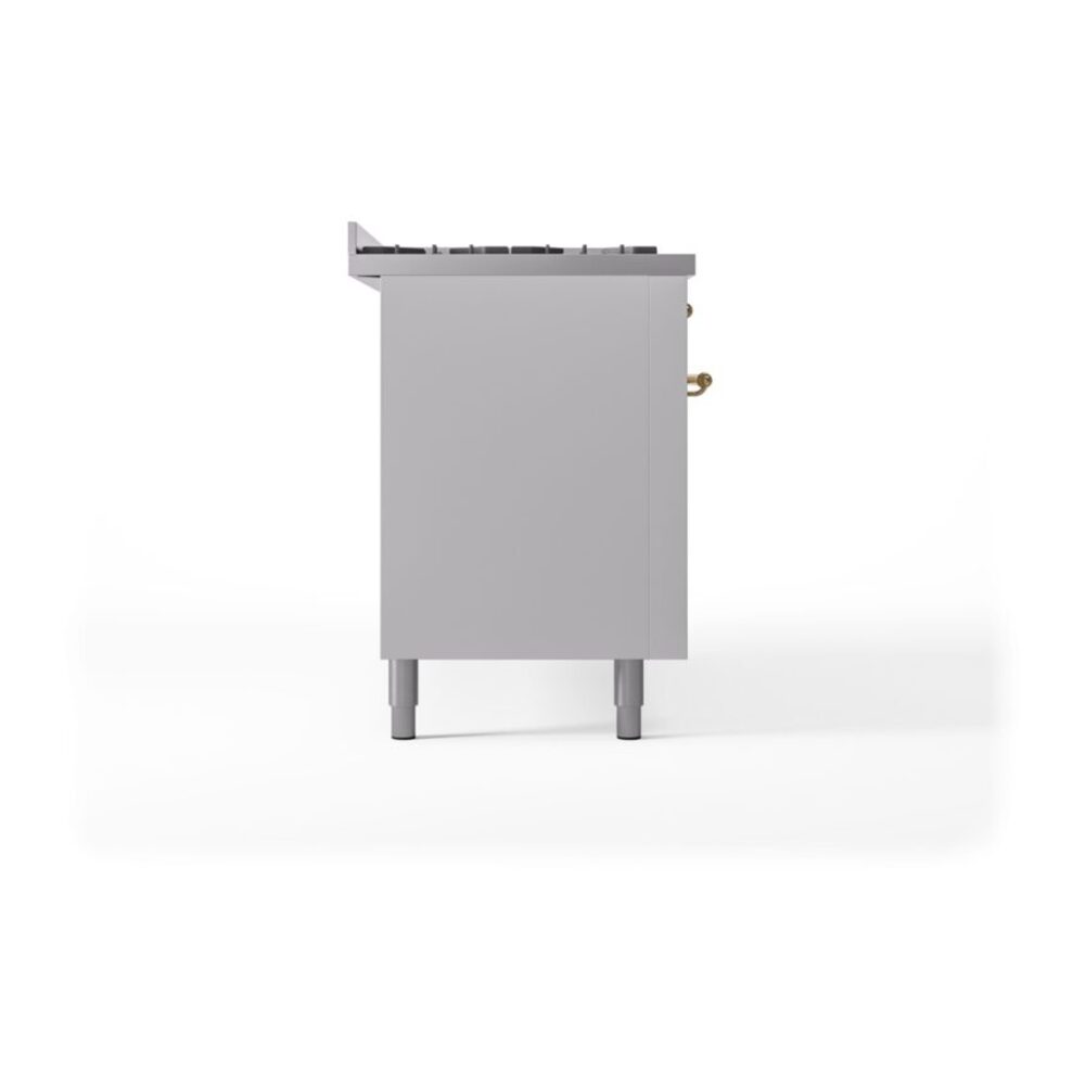 ILVE UP60FNMPWHGLP Nostalgie II 60" Dual Fuel Range, left side view