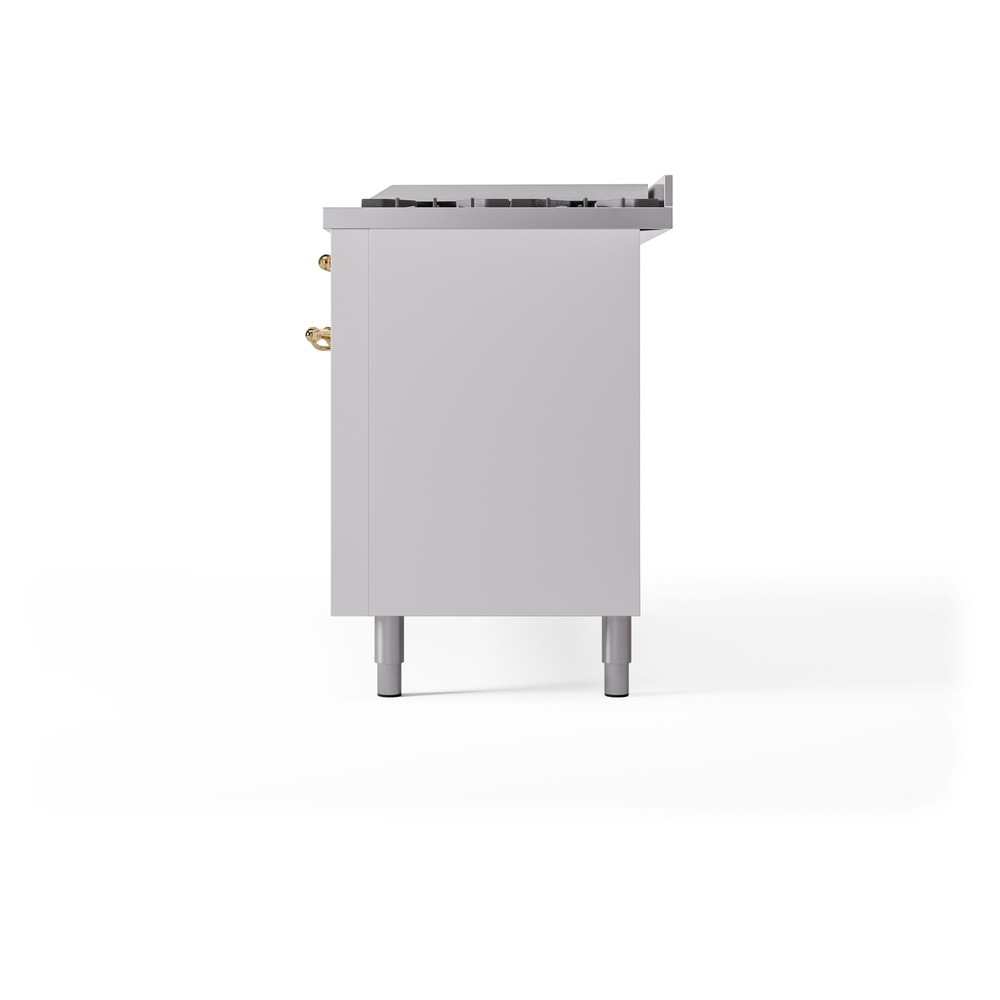 ILVE UP60FNMPWHGLP Nostalgie II 60" Dual Fuel Range, right side view