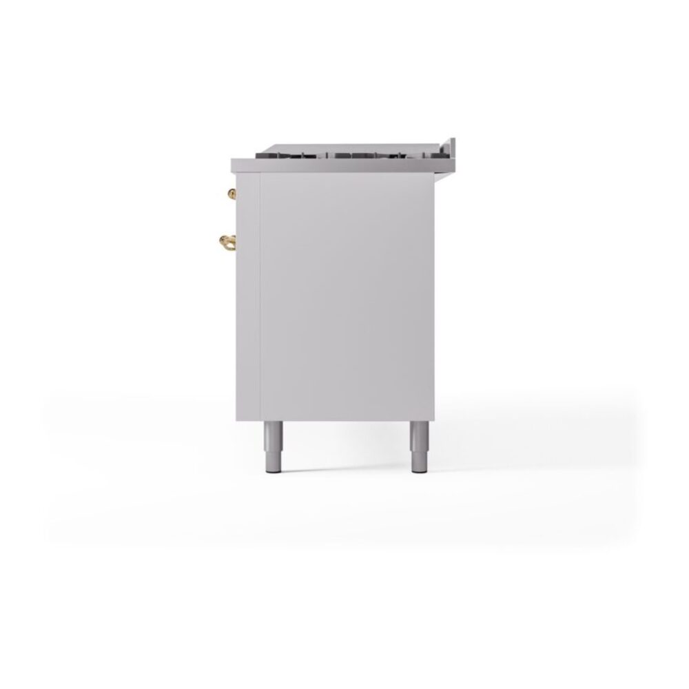 ILVE UP60FNMPWHGLP Nostalgie II 60" Dual Fuel Range, right side view