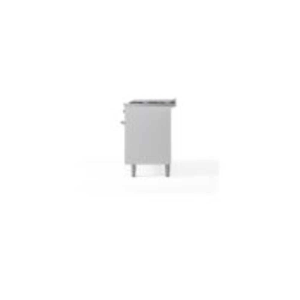 ILVE UP60FNMPWHGLP Nostalgie II 60" Dual Fuel Range, right side view