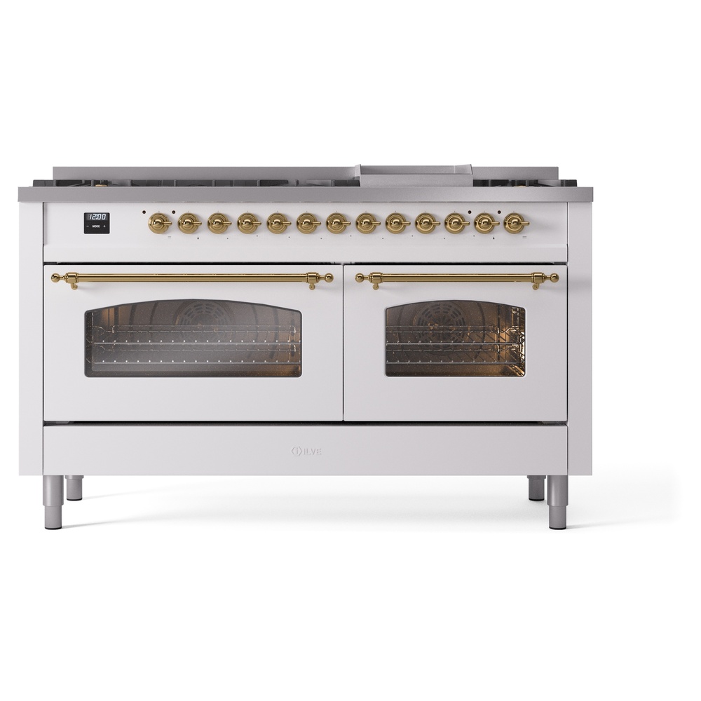 ILVE UP60FNMPWHG Nostalgie II 60" Dual Fuel Range, front view