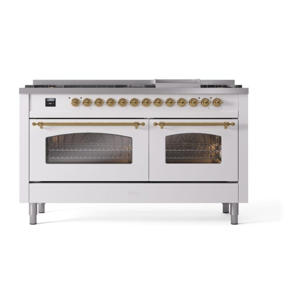 ILVE UP60FNMPWHG Nostalgie II 60" Dual Fuel Range, front view