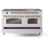 ILVE UP60FNMPWHG Nostalgie II 60" Dual Fuel Range, drawer opened