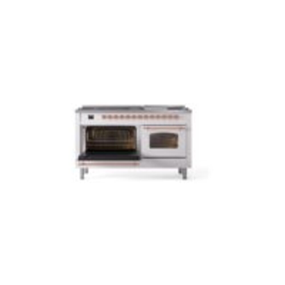 ILVE UP60FNMPWHPLP Nostalgie II 60" Dual Fuel Range, main oven door opened