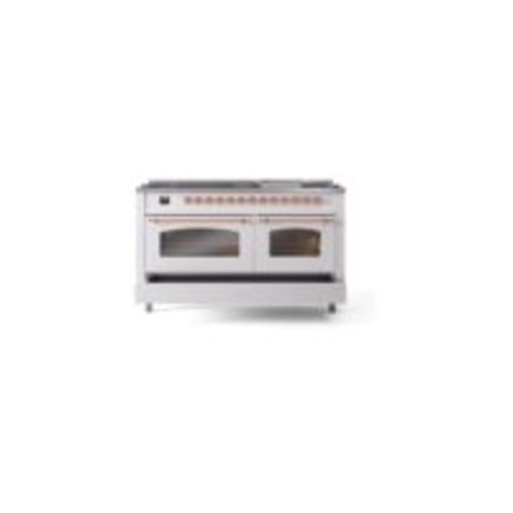 ILVE UP60FNMPWHPLP Nostalgie II 60" Dual Fuel Range, drawer opened