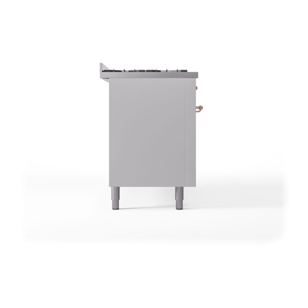 ILVE UP60FNMPWHPLP Nostalgie II 60" Dual Fuel Range, left side view