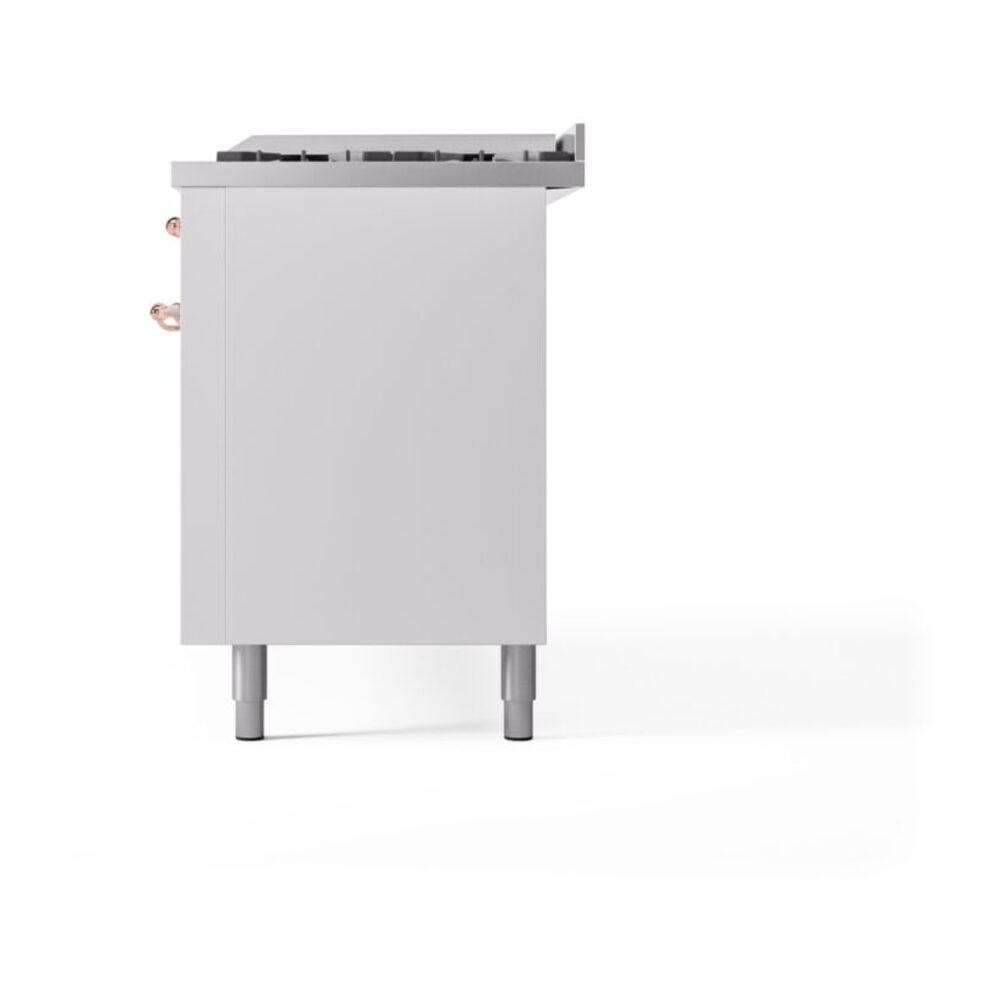 ILVE UP60FNMPWHPLP Nostalgie II 60" Dual Fuel Range, right oven door opened
